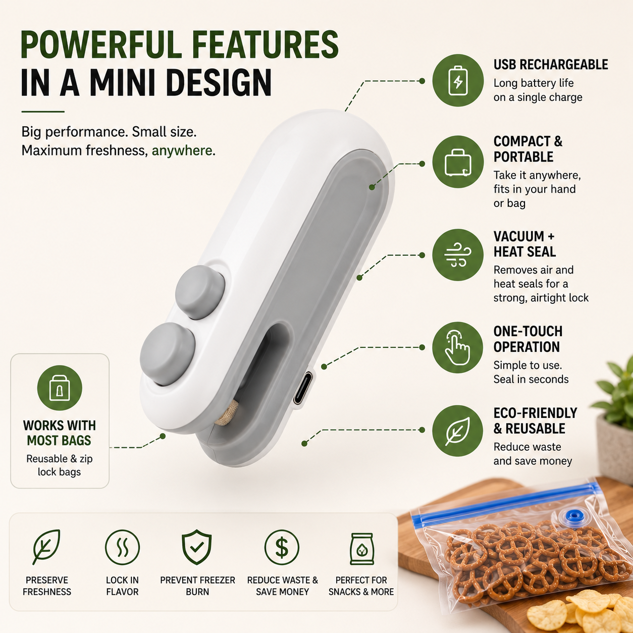 FreshLock Pro Snack Sealer