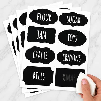 5 Sheets Chalkboard Labels Stickers