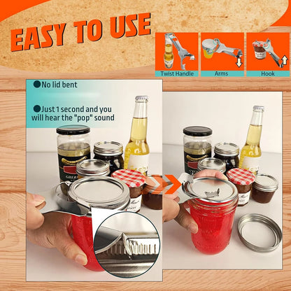 Stainless Steel Mason Jar Bottle Opener