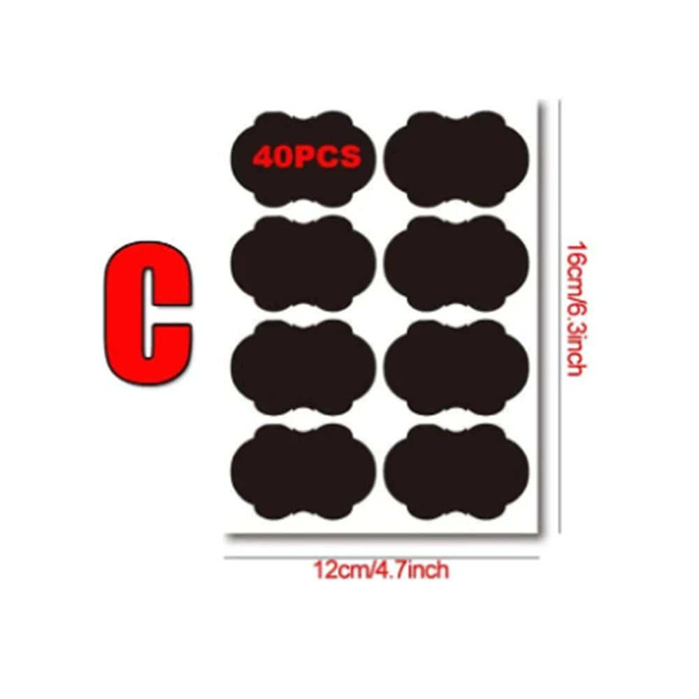 5 Sheets Chalkboard Labels Stickers