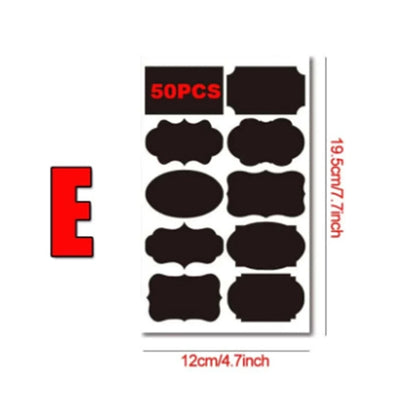 5 Sheets Chalkboard Labels Stickers