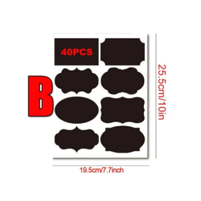 5 Sheets Chalkboard Labels Stickers