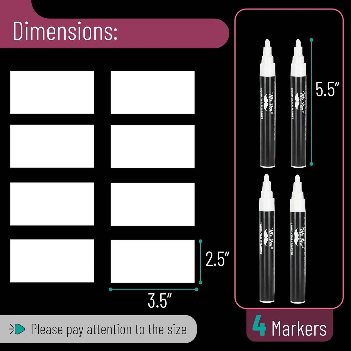 White Liquid Chalk Markers