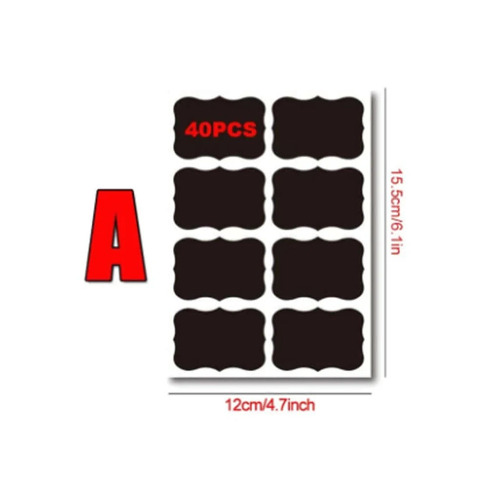 5 Sheets Chalkboard Labels Stickers