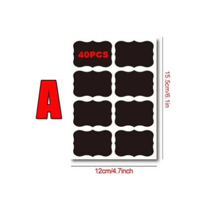 5 Sheets Chalkboard Labels Stickers
