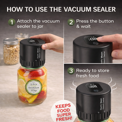 FreshLock Pro Mason Jar Vacuum Sealer Kit