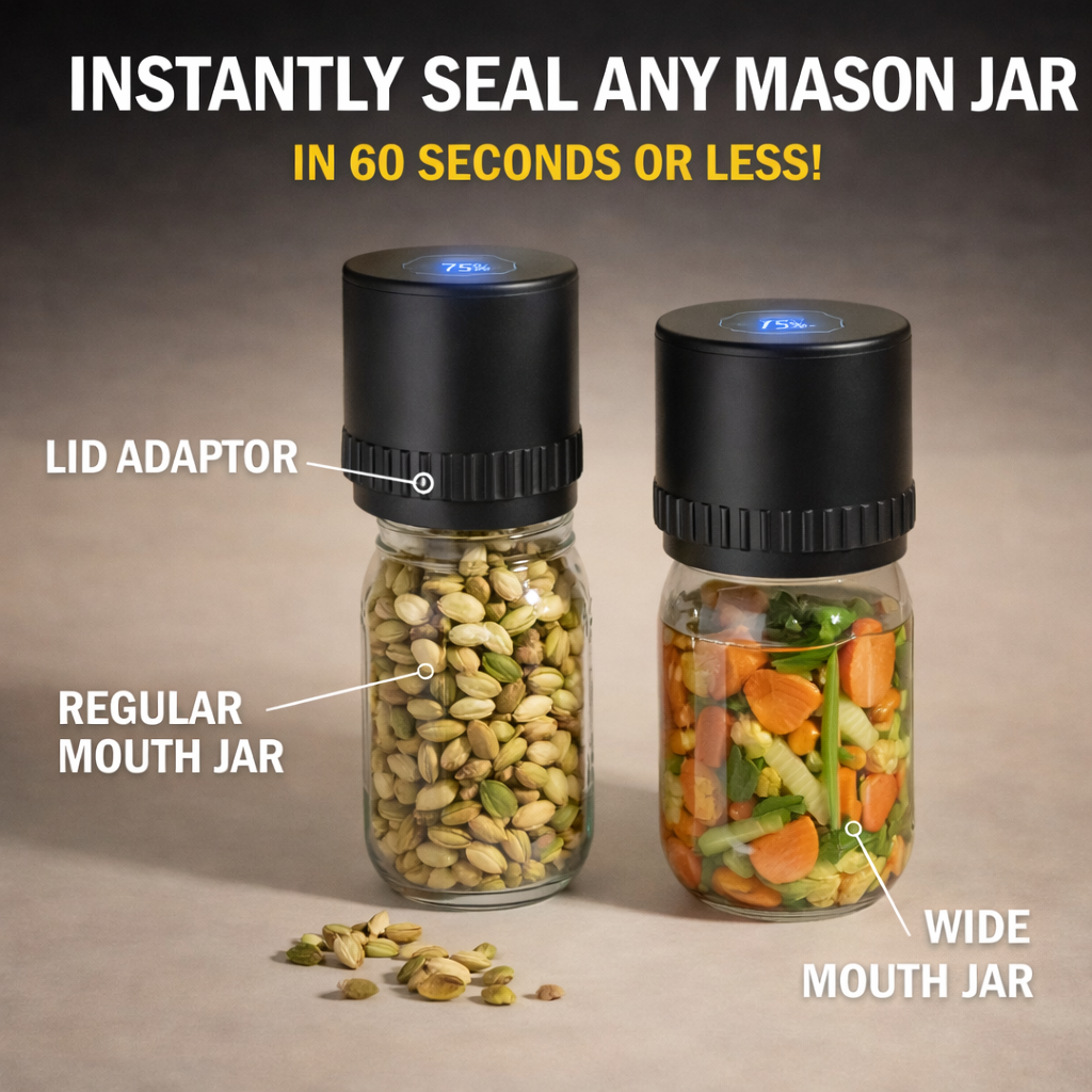 Mason Jar Vacuum Sealer Kit