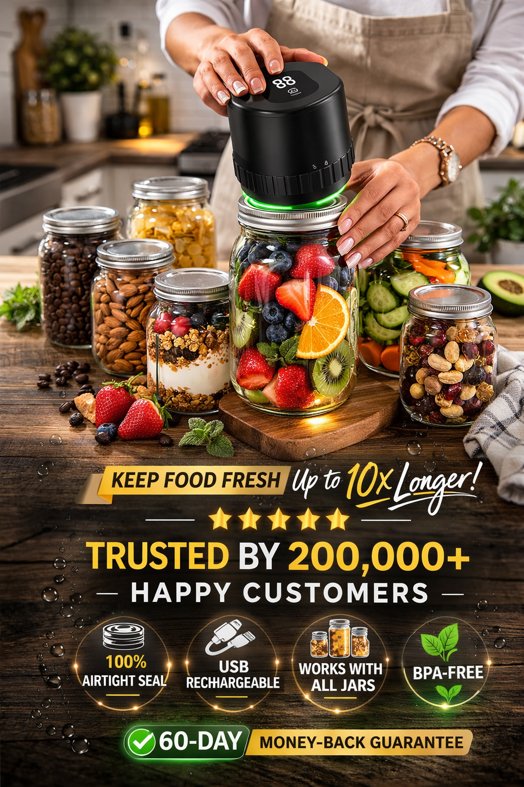 Mason Jar Vacuum Sealer Kit